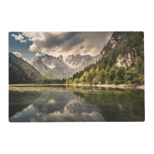 Mountains Dürrensee Lake, Dolomites, Italy Placemat