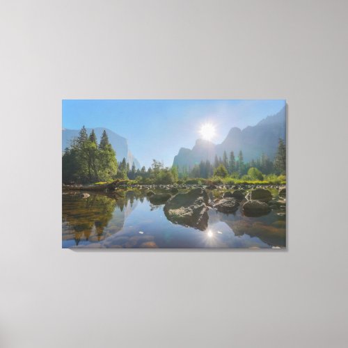 Mountains  El Capitan Yosemite Park California Canvas Print