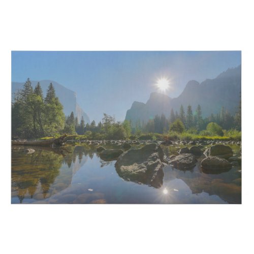 Mountains  El Capitan Yosemite Park California Faux Canvas Print