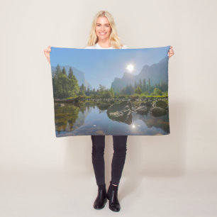 Mountains   El Capitan Yosemite Park, California Fleece Blanket