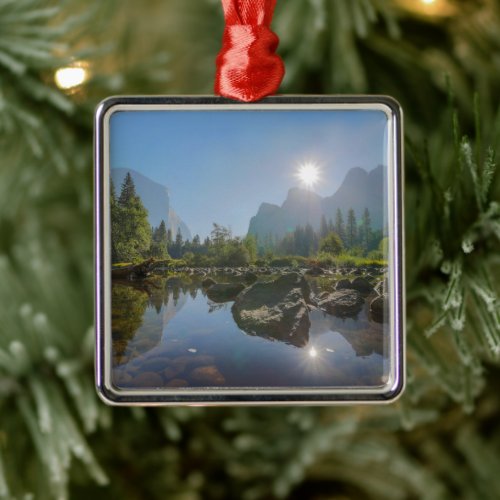 Mountains  El Capitan Yosemite Park California Metal Ornament