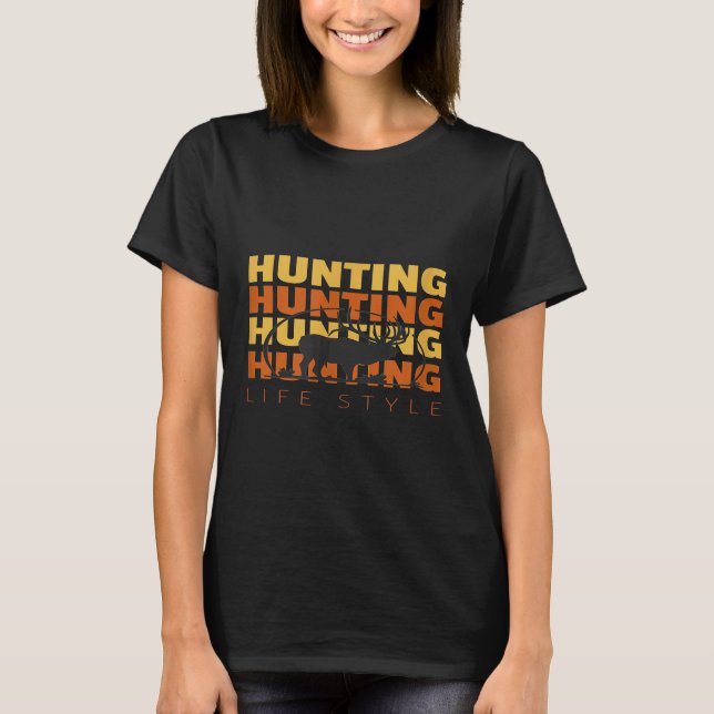 Mountains Elk Outdoors Camping Hunting Lifestyle T-Shirt (Front)