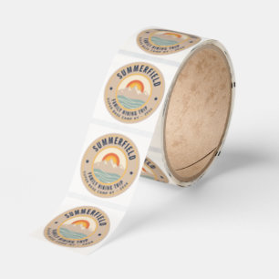 Mountains Family Hiking Trip Custom Classic Round Sticker