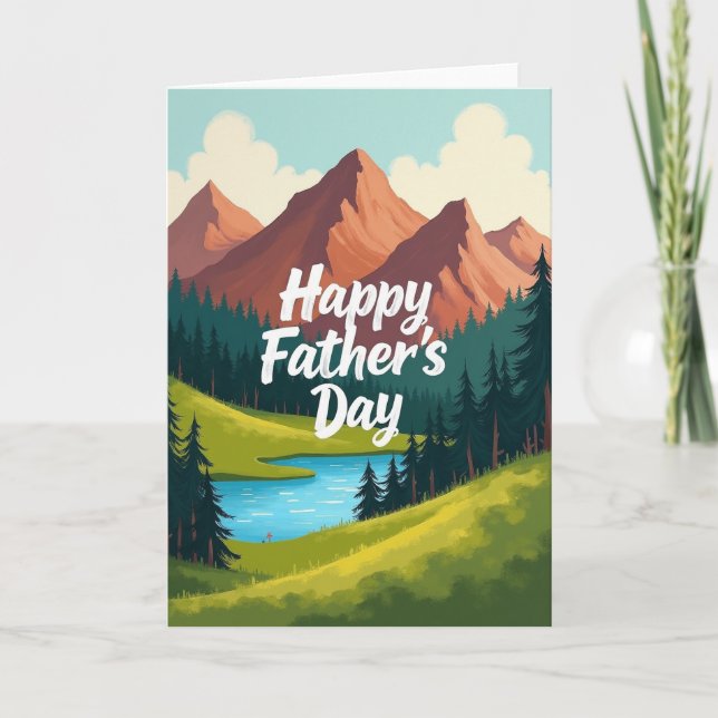 Mountains Fathers Day Scenic Card (Front)