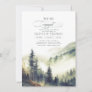 Mountains Forest Fog Evening Engagement Party Invitation