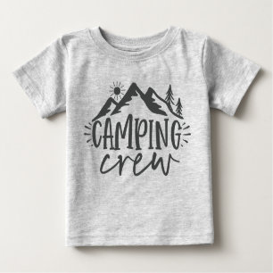 Mountains Forest Sunrise Camping Crew Baby T-Shirt