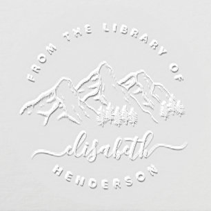 Mountains From The Library Of Elegant Custom Book Embosser