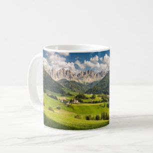 Mountains Funes Valley, Dolomites, Italy Coffee Mug