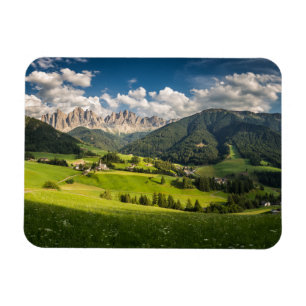 Mountains Funes Valley, Dolomites, Italy Magnet