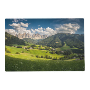 Mountains Funes Valley, Dolomites, Italy Placemat