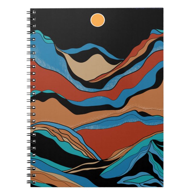 Mountains Geometric  Notebook (Front)