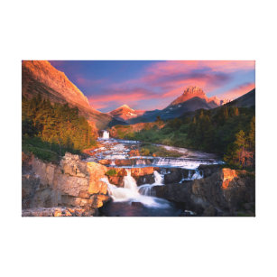 Mountains   Glacier National Park, Montana Canvas Print