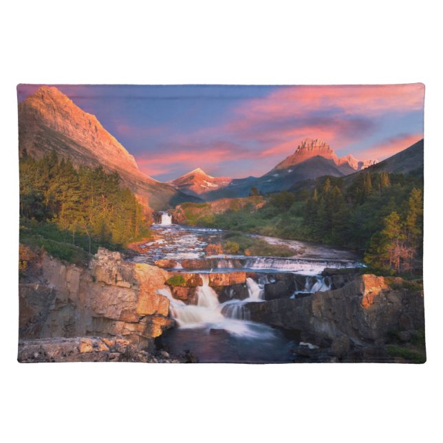 Mountains | Glacier National Park, Montana Cloth Placemat (Front)