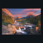 Mountains | Glacier National Park, Montana Faux Canvas Print<br><div class="desc">This amazing Getty Images photo features a colorful sunrise over the rapids of Swiftcurrent Creek in Glacier National Park,  Montana</div>