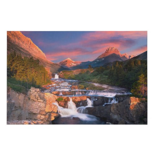Mountains  Glacier National Park Montana Faux Canvas Print