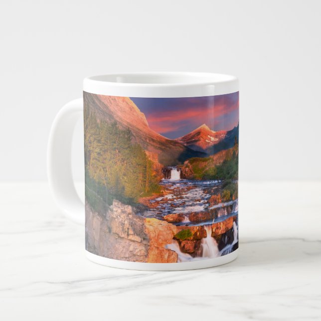 Mountains | Glacier National Park, Montana Giant Coffee Mug (Front Left)