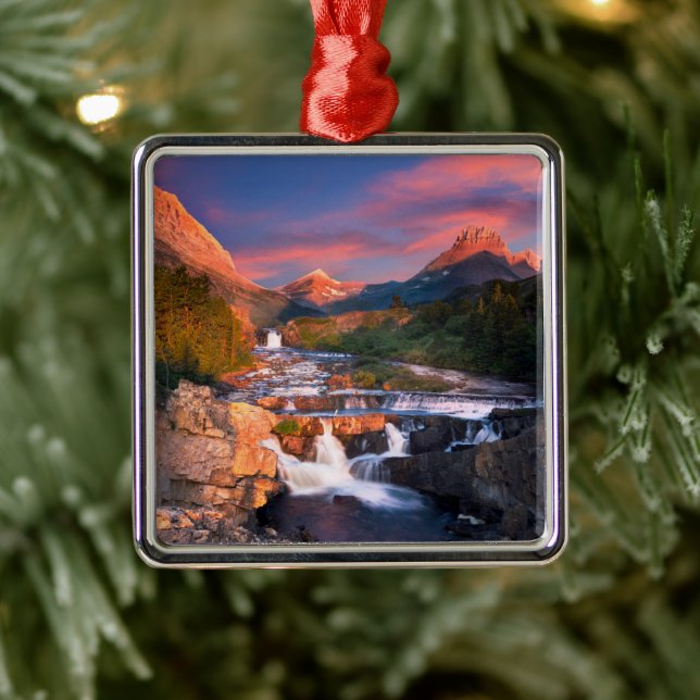 Mountains | Glacier National Park, Montana Metal Ornament (Tree)