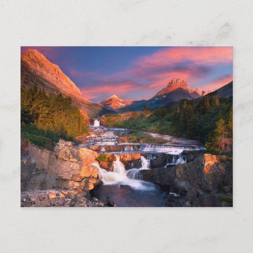 Mountains  Glacier National Park Montana Postcard