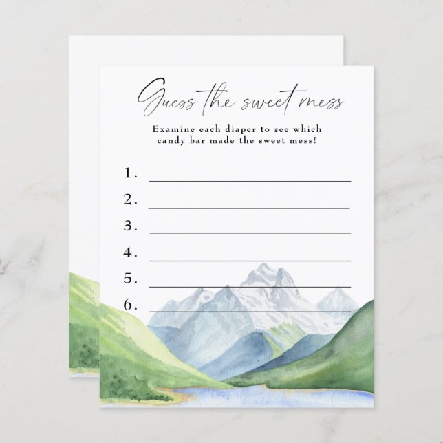 Mountains - Guess the Sweet Mess game (Front/Back)