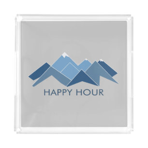 Mountains Happy Hour Acrylic Tray