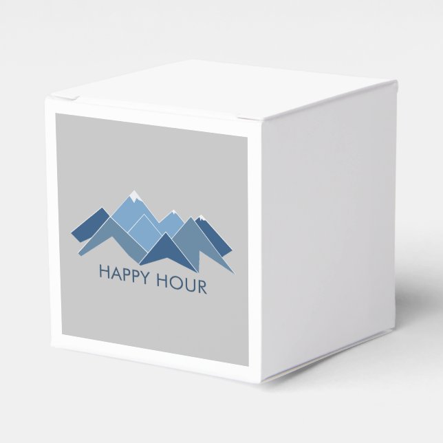 Mountains Happy Hour Favor Boxes (Front Side)