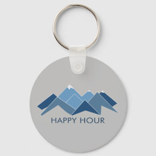 Mountains Happy Hour Keychain