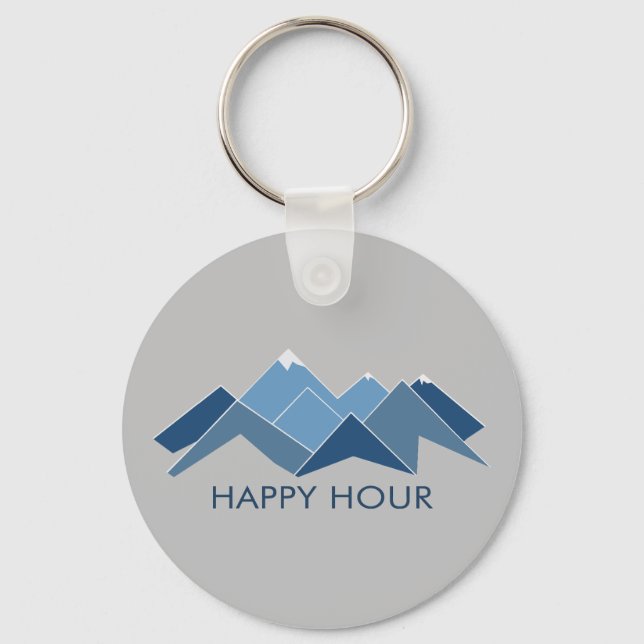 Mountains Happy Hour Keychain (Front)
