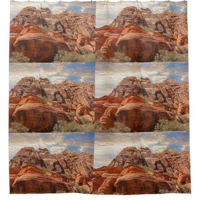Mountains HDR photo Shower Curtain (Front)