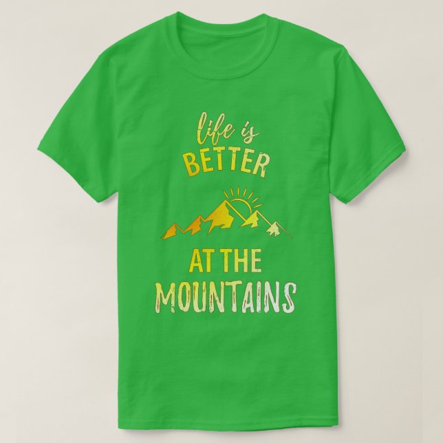 Mountains Hiking 75 T-Shirt (Design Front)