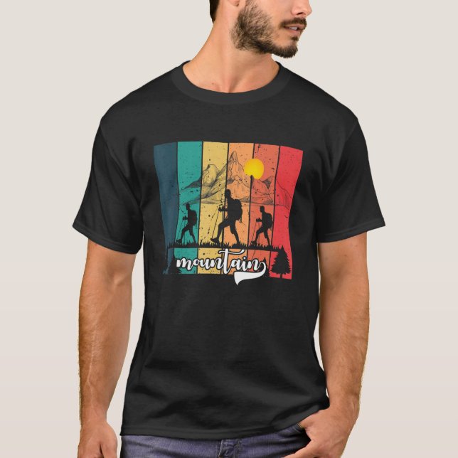 Mountains Hiking T-Shirt (Front)