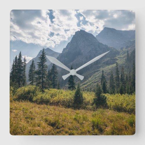 Mountains  Holy Cross Wilderness Colorado Square Wall Clock