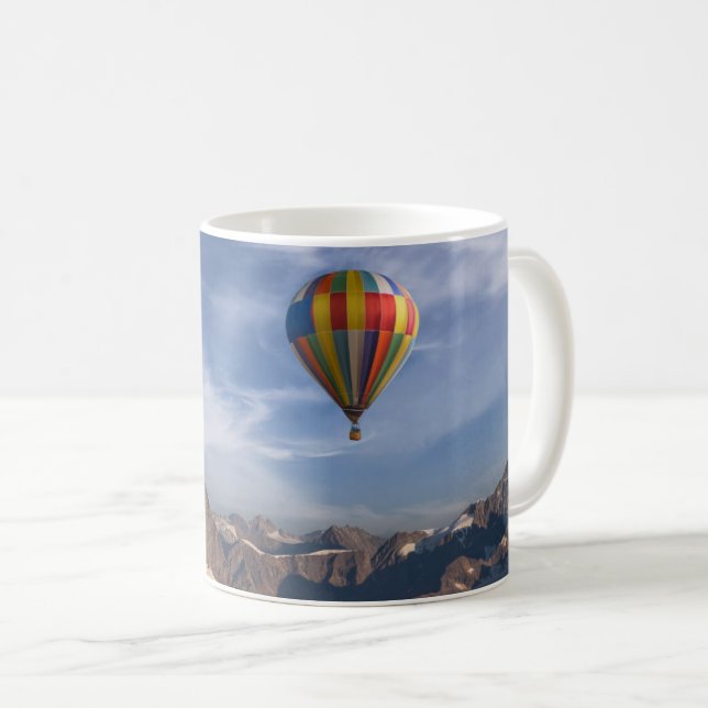 Mountains | Hot Air Balloon Matterhorn Swiss Alps Coffee Mug (Front Right)
