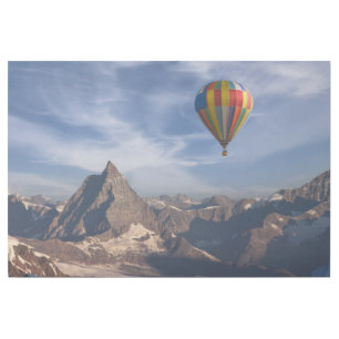 Mountains Hot Air Balloon Matterhorn Swiss Alps Gallery Wrap