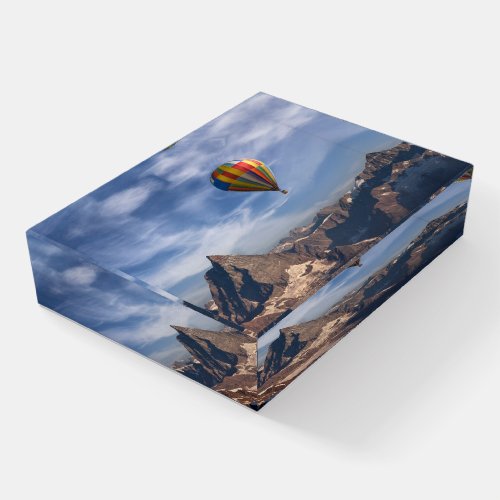 Mountains  Hot Air Balloon Matterhorn Swiss Alps Paperweight
