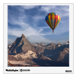 Mountains Hot Air Balloon Matterhorn Swiss Alps Wall Decal
