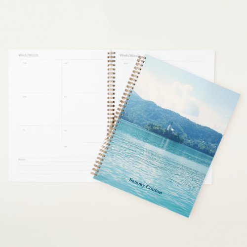 Mountains in Lake Bled Photography Personalized Planner