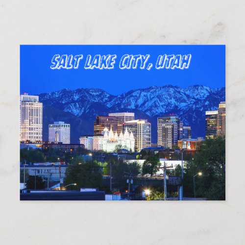 Mountains in Salt Lake City Utah Postcard