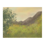 Mountains in Spring Wood Wall Art