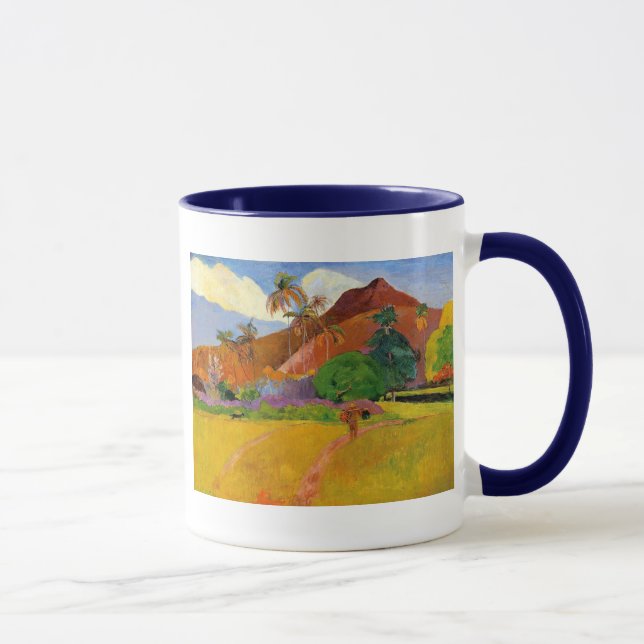 'Mountains in Tahiti' - Paul Gauguin Mug (Right)