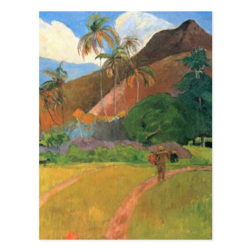 Mountains in Tahiti - Paul Gauguin Postcard | Zazzle