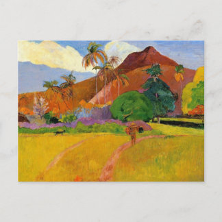 'Mountains in Tahiti' - Paul Gauguin Postcard