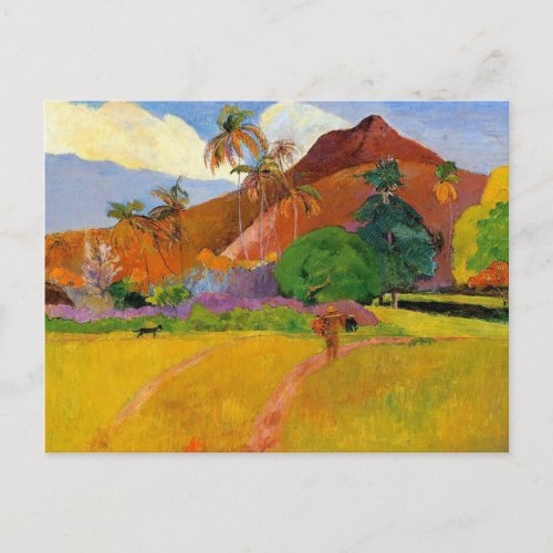 Mountains in Tahiti _ Paul Gauguin Postcard