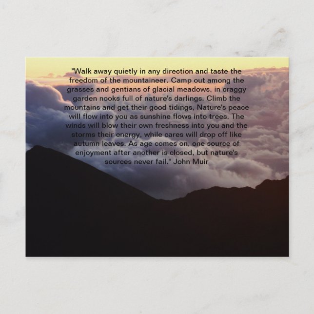 Mountains in the clouds postcard (Front)