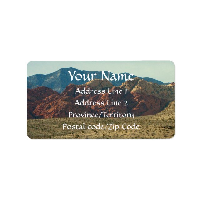 Mountains in the Desert Label (Front)