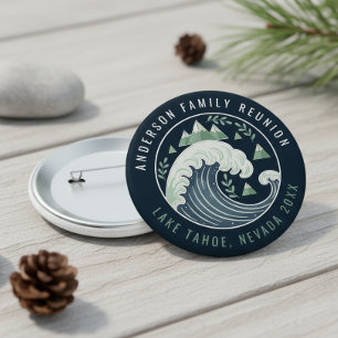 Mountains Lake Family Reunion Motif ID1317 Button