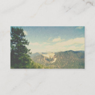 mountains landscape  business card template
