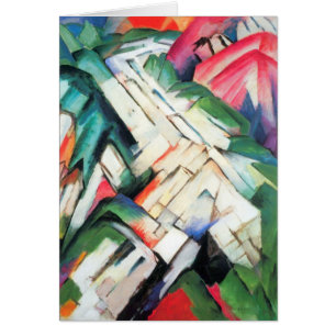Mountains (Landscape) by Franz Marc, Vintage Art Cards