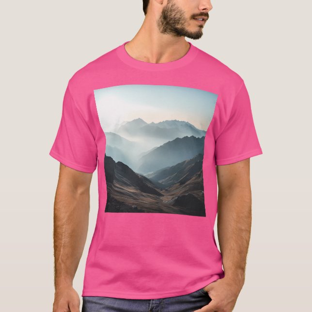 Mountains Landscape Mountains Poster Nature Wall A T-Shirt (Front)