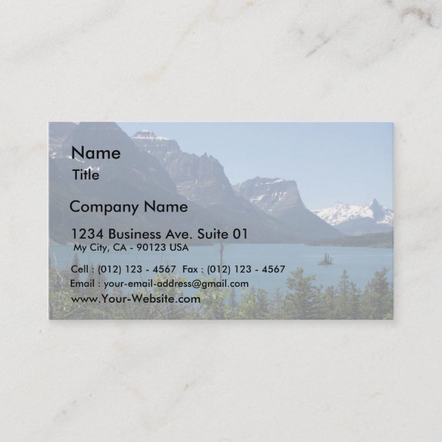 Mountains Maontana Glacier Parks Business Card (Front)