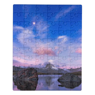 Mountains   Matterhorn & Lake Stellisee Jigsaw Puzzle